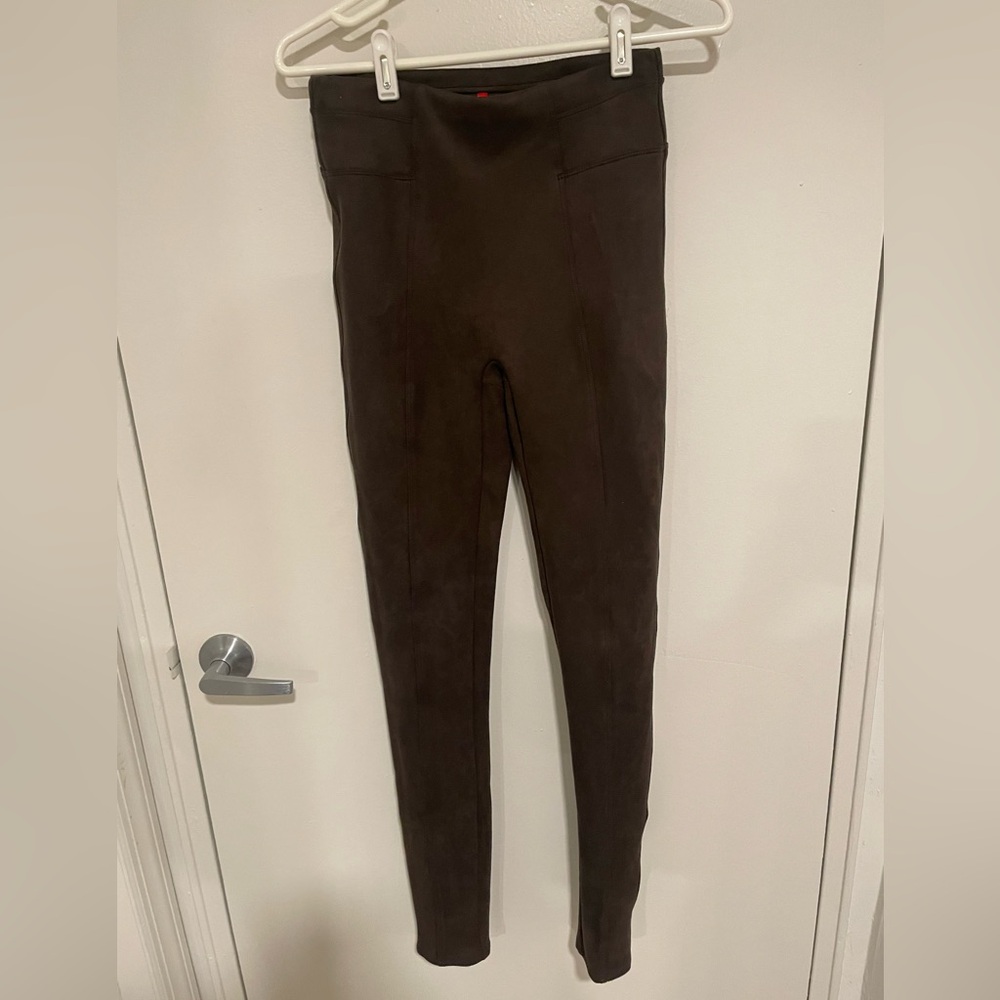 Spanx brown suede leggings